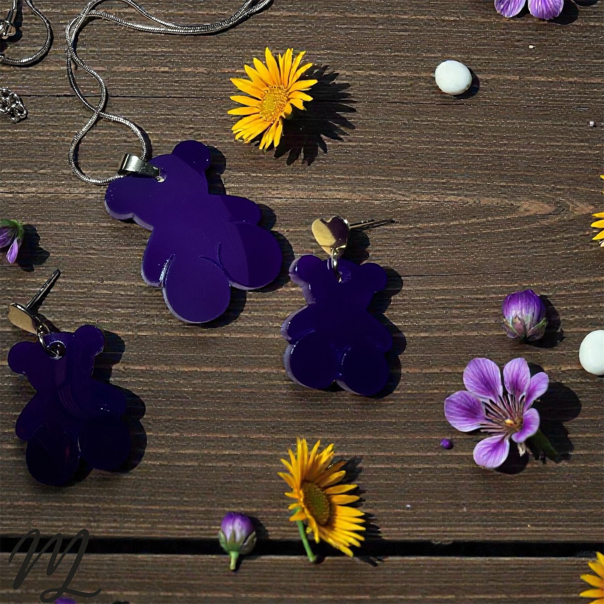 Conjunto ositos morados - 1